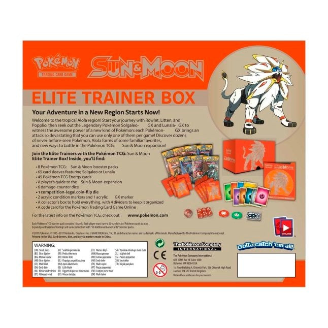 SM 1 Sun & Moon Elite Trainer Box [Solgaleo]